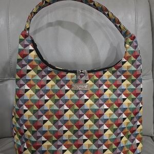 Signare Tapestry Hobo Shoulder Bag - Colorful Geometric Patterned